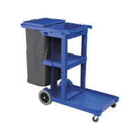 JC-175BL Janitor Trol. Drk Blu W/Lid