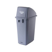 BB-58FGY 58Lt Slimline Flip Bin Gry