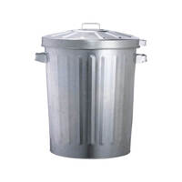 GB-55GAL 55L Galvanised Bin