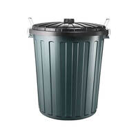 GB-55PLAS Garb Bin Set Plas Grn 55Lt