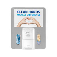 PURELL Messenger Healthcare Backing Board with masks and tissue brackets