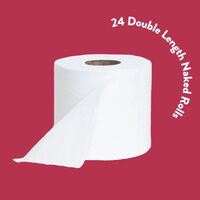 24 Rolls 3ply 360 Sheet Toilet Tissue - Naked