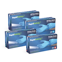 RapidSafety 4.5 gm Nitrile Blue Powder Free Gloves