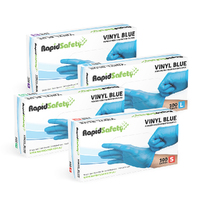 RapidSafety 4.5 gm Vinyl Blue Powder Free Gloves