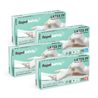 RapidClean RapidSafety Latex PF 5.0 gm Powder Free Examination Gloves