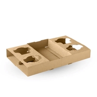 BioPak 2&amp;4 - cup carrier tray - natural
