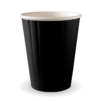 Black bio cups double wall, 12oz