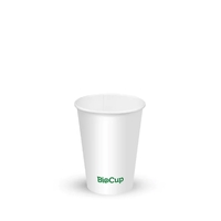 BioPak 200ml / 6oz (73mm) Cold Paper Water BioCups - white