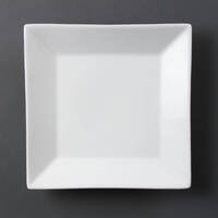 Olympia Whiteware Square Plates Wide Rim 250mm