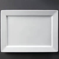 Olympia Wide Rim Rectangular Platter 400 x 295mm