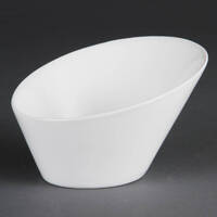 Olympia Whiteware Oval Sloping Bowls 203 x 176mm (Pack of 3)