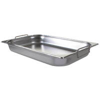 Vogue Stainless Steel 1/1 Gastronorm Pan with Handles 65mm