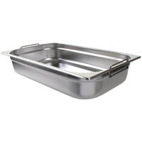 Vogue Stainless Steel 1/1 Gastronorm Pan with Handles 100mm