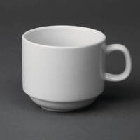 Olympia Whiteware Stacking Tea Cups 200ml