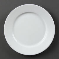 Olympia Whiteware Wide Rimmed Plates 200mm