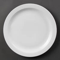 Olympia Whiteware Narrow Rimmed Plates 280mm