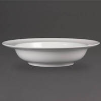 Olympia Whiteware Wide Rim Bowls 228mm (Pack of 4)