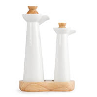 Olympia Whiteware Vinegar and Oil Bottle Set