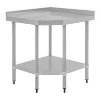 Vogue Stainless Steel Corner Table 600mm