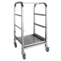 Vogue 3 Tier Glass Racking Trolley for 425mm Baskets