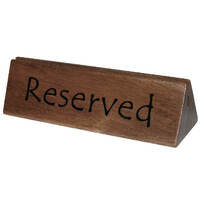 Olympia Acacia Menu Holder &amp; Reserved Sign