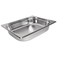 Vogue Stainless Steel Perforated 1/2 Gastronorm Tray 100mm