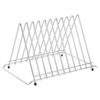 Hygiplas Heavy Duty Chopping Board Rack Stainless Steel 10 slots