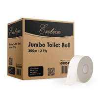 Entice 2 ply 300m Jumbo Rolls X 8 rolls