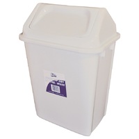 EDCO SWING TOP TIDY 10L - WHITE