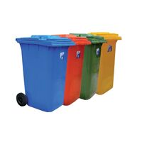 EDCO HEAVY DUTY BIN WITH WHEELS 240L - RED