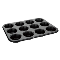 Vogue Carbon Steel Non-Stick Muffin Tray 12 Cup