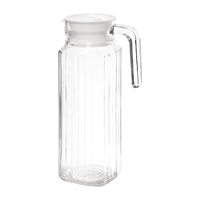 Olympia Ribbed Glass Jugs 1Ltr