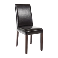 Bolero Faux Leather Dining Chairs Black (Pack of 2)