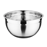 Vogue Stainless Steel Mixing Bowl with Silicone Base 5Ltr