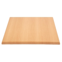 Bolero Pre-drilled Square Table Tops Beech Effect