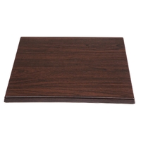 Bolero Pre-drilled Square Table Tops Dark Brown