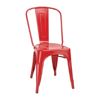 Bolero Red Steel Bistro Side Chair (Pack of 4)