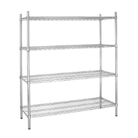 Vogue 4 Tier Wire Shelving Kit 1830x460mm