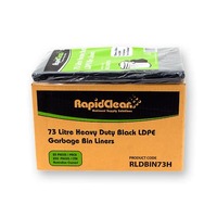 RAPID 73L HEAVY DUTY LD BLACK BIN LINER Size: 73L Colour: Black