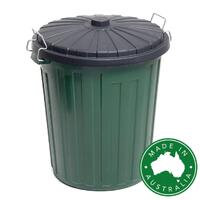 46 Litre Plastic Garbage Bin Green 