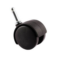 Wheel - Castor - Black Plastic - 45mm